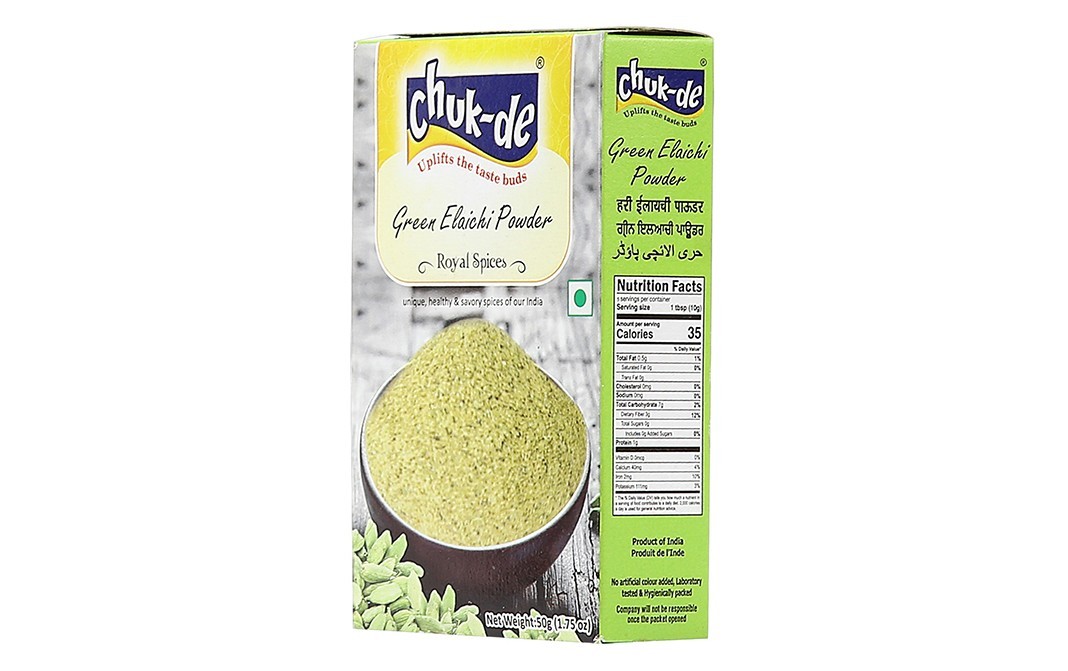 Chuk-de Green Elaichi Powder    Box  50 grams
